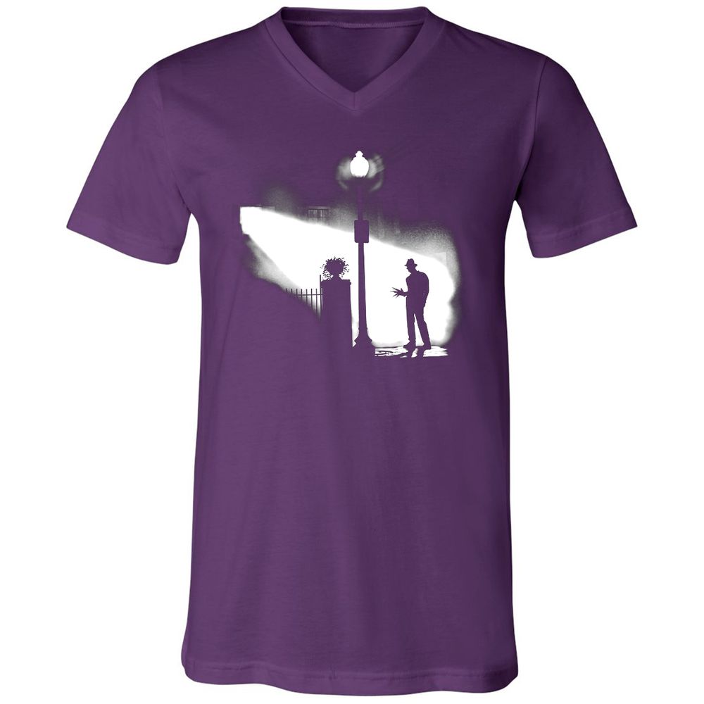Unisex V-Neck T-Shirt - ZKA5L1MQ - Team Purple - 9