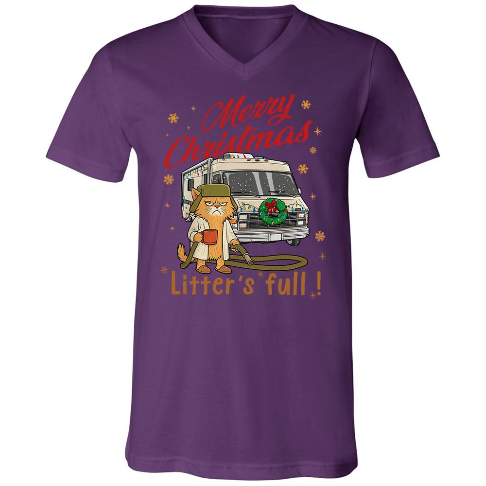 Unisex V-Neck T-Shirt - Z4LXAFQY - Team Purple - 9