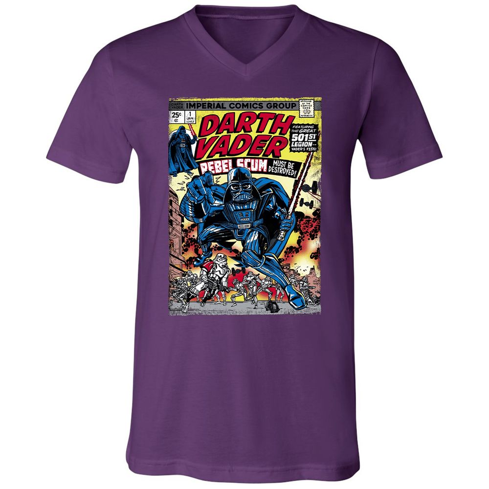 Unisex V-Neck T-Shirt - SB6UK3FJ - Team Purple - 9