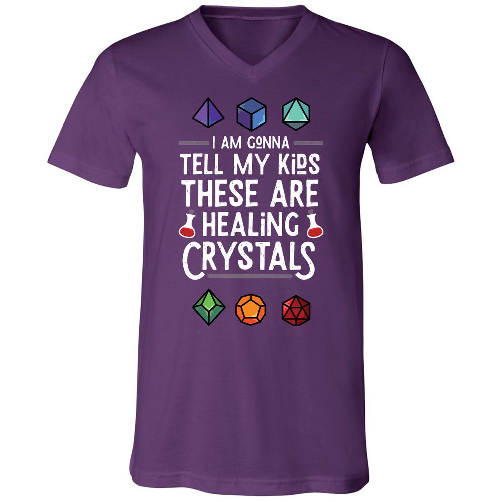 Unisex V-Neck T-Shirt - GS5M3SJN - Team Purple - 9