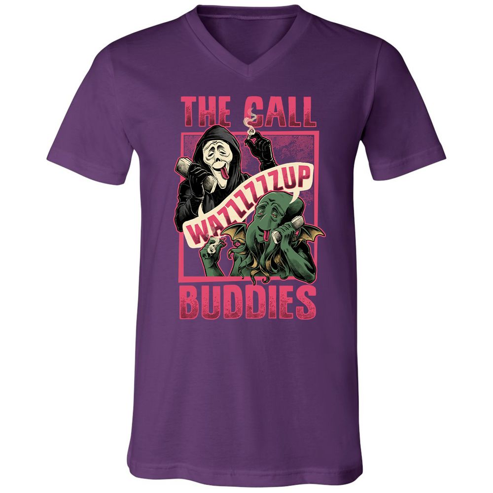 Unisex V-Neck T-Shirt - 1SZGJTSN - Team Purple - 9