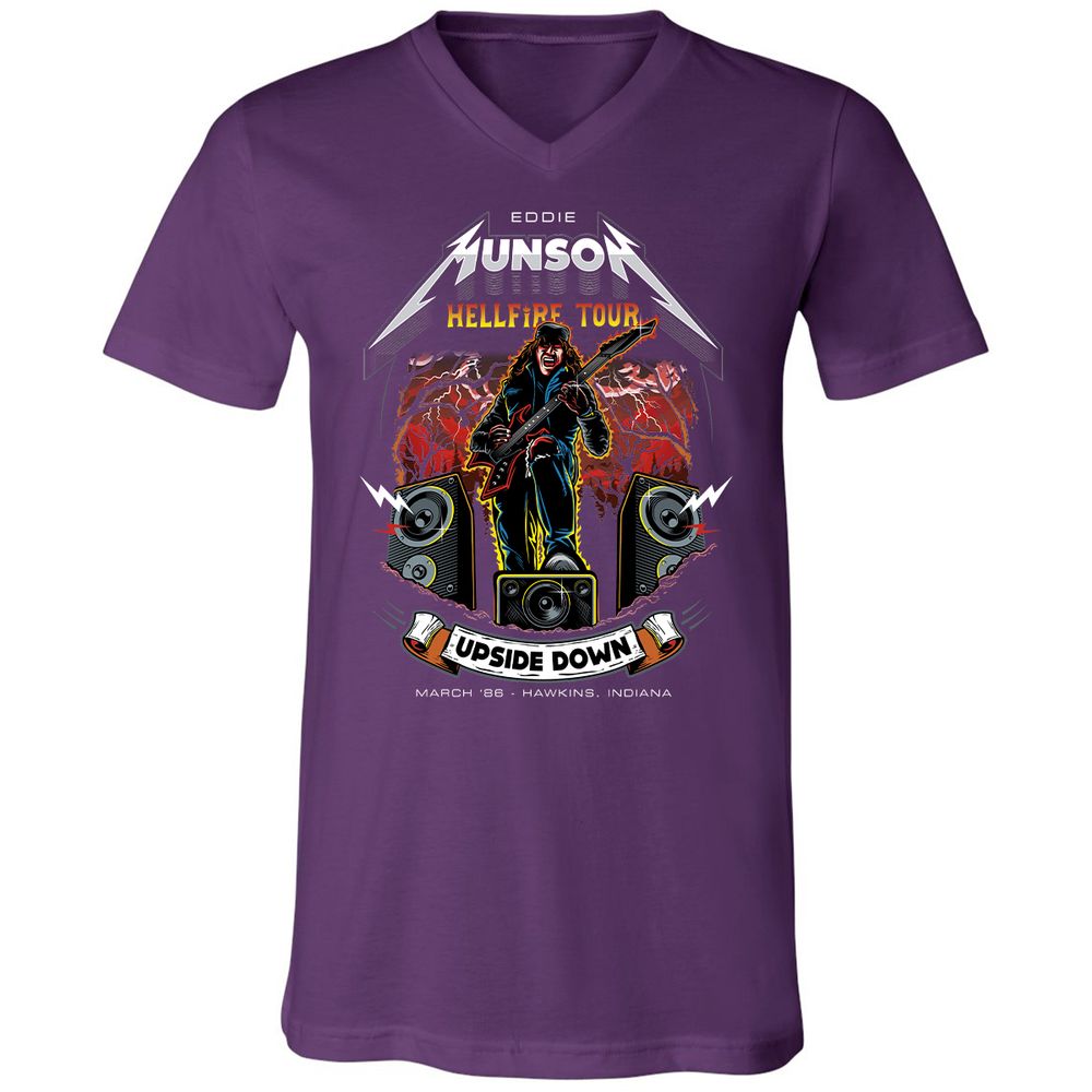 Unisex V-Neck T-Shirt - DTUK2314 - Team Purple - 9