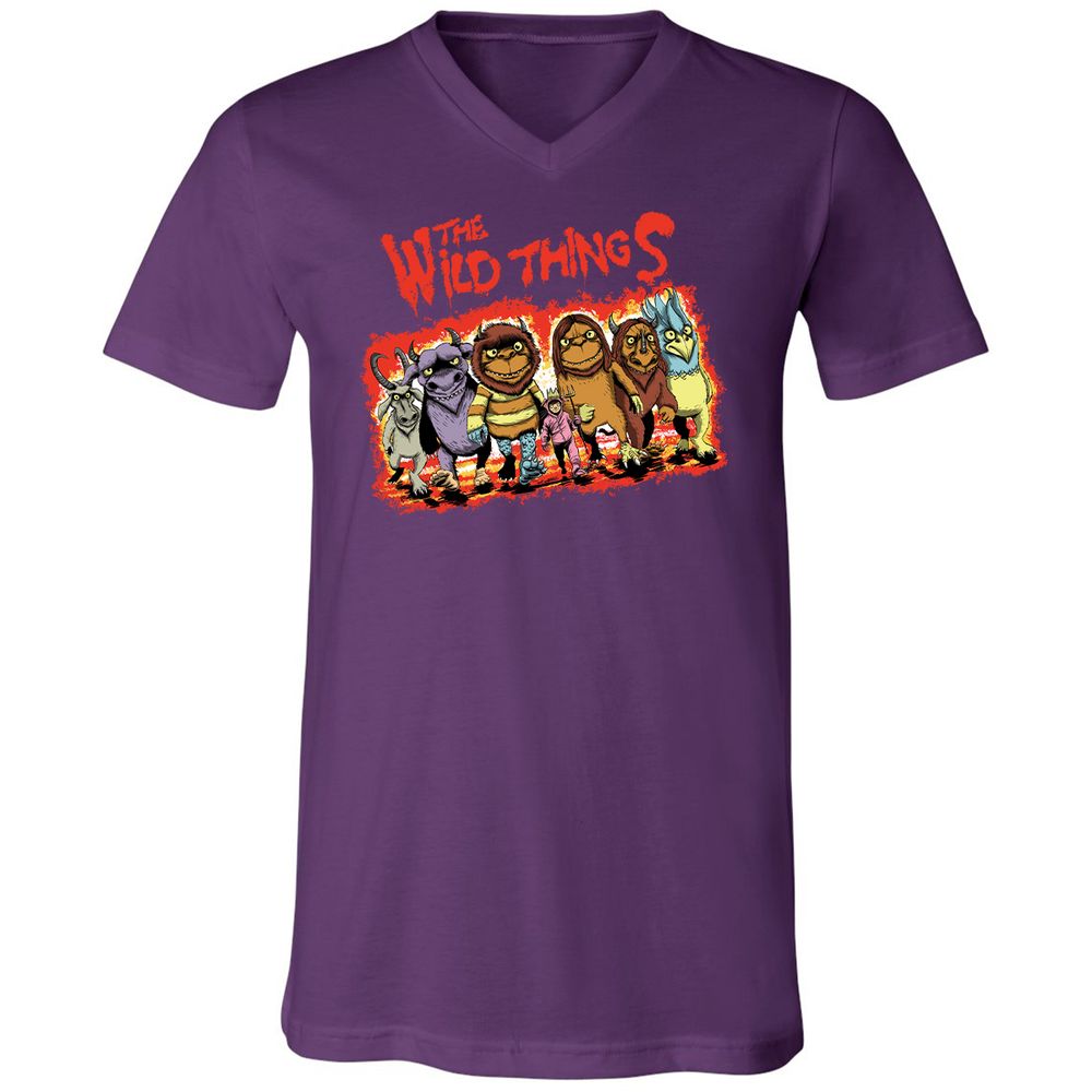 Unisex V-Neck T-Shirt - 9BBMXRZX - Team Purple - 9
