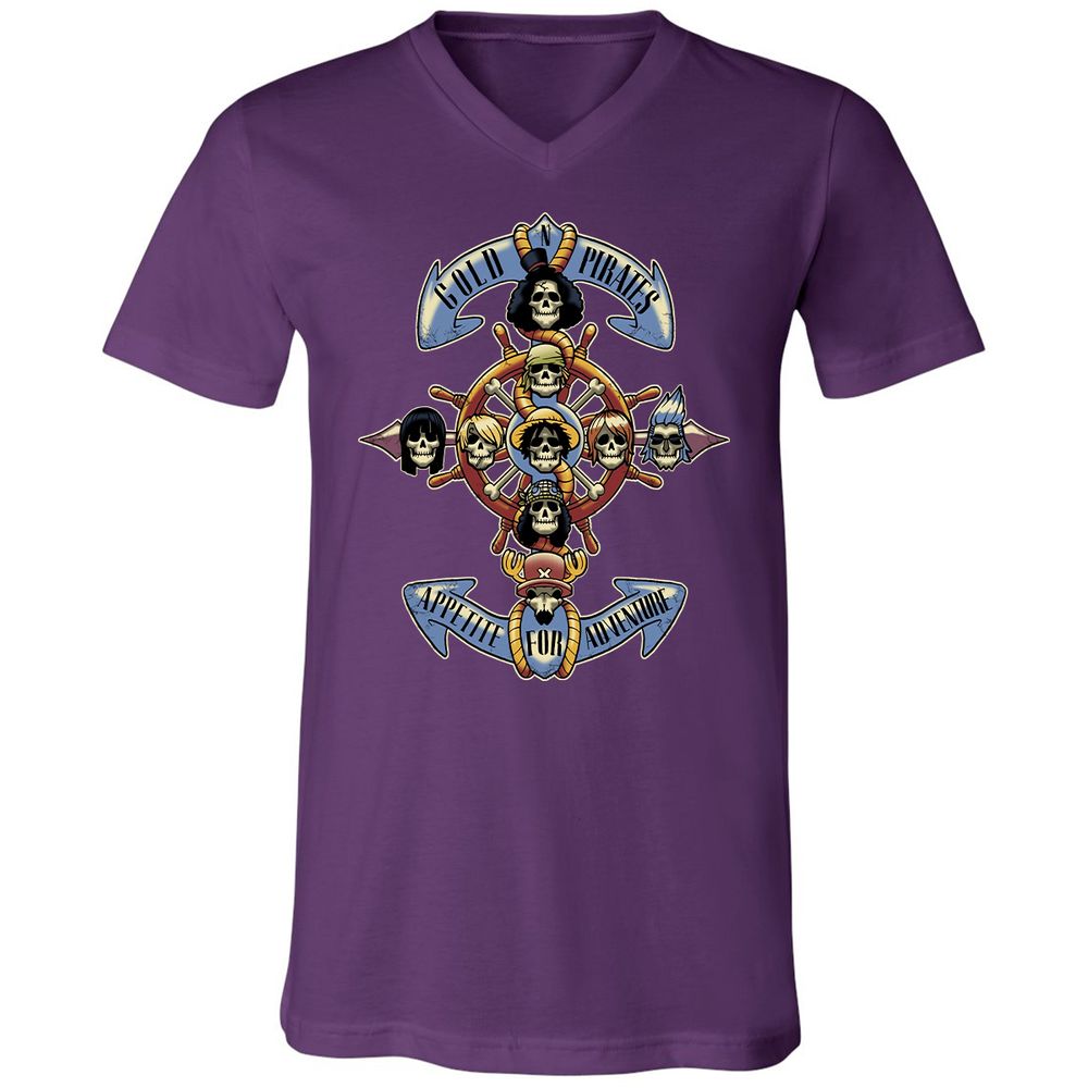 Unisex V-Neck T-Shirt - NPJ5LTPQ - Team Purple - 9