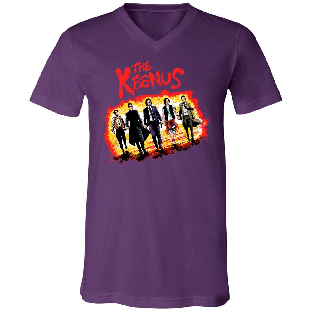 Unisex V-Neck T-Shirt - H3EJ3UFF - Team Purple - 9