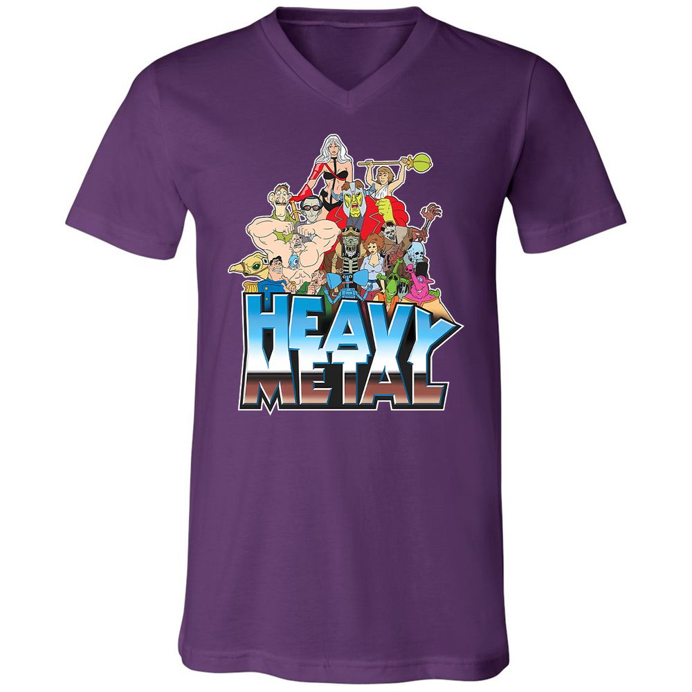 Unisex V-Neck T-Shirt - 3JWZ5VEC - Team Purple - 9