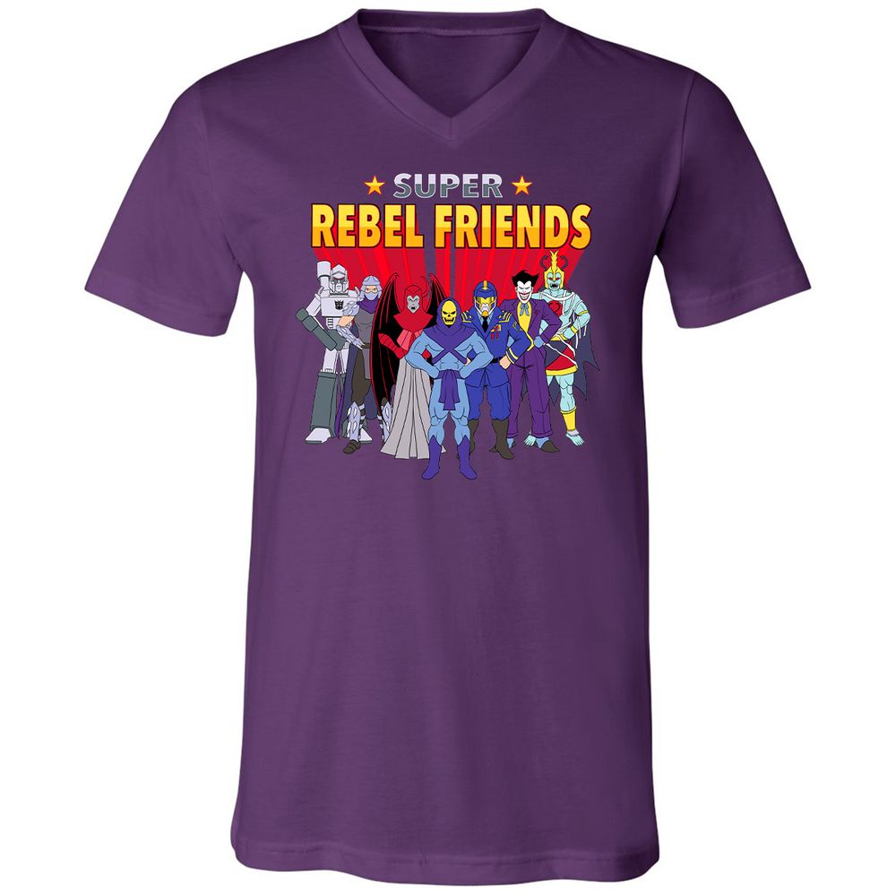 Unisex V-Neck T-Shirt - 1WEC5NDE - Team Purple - 9