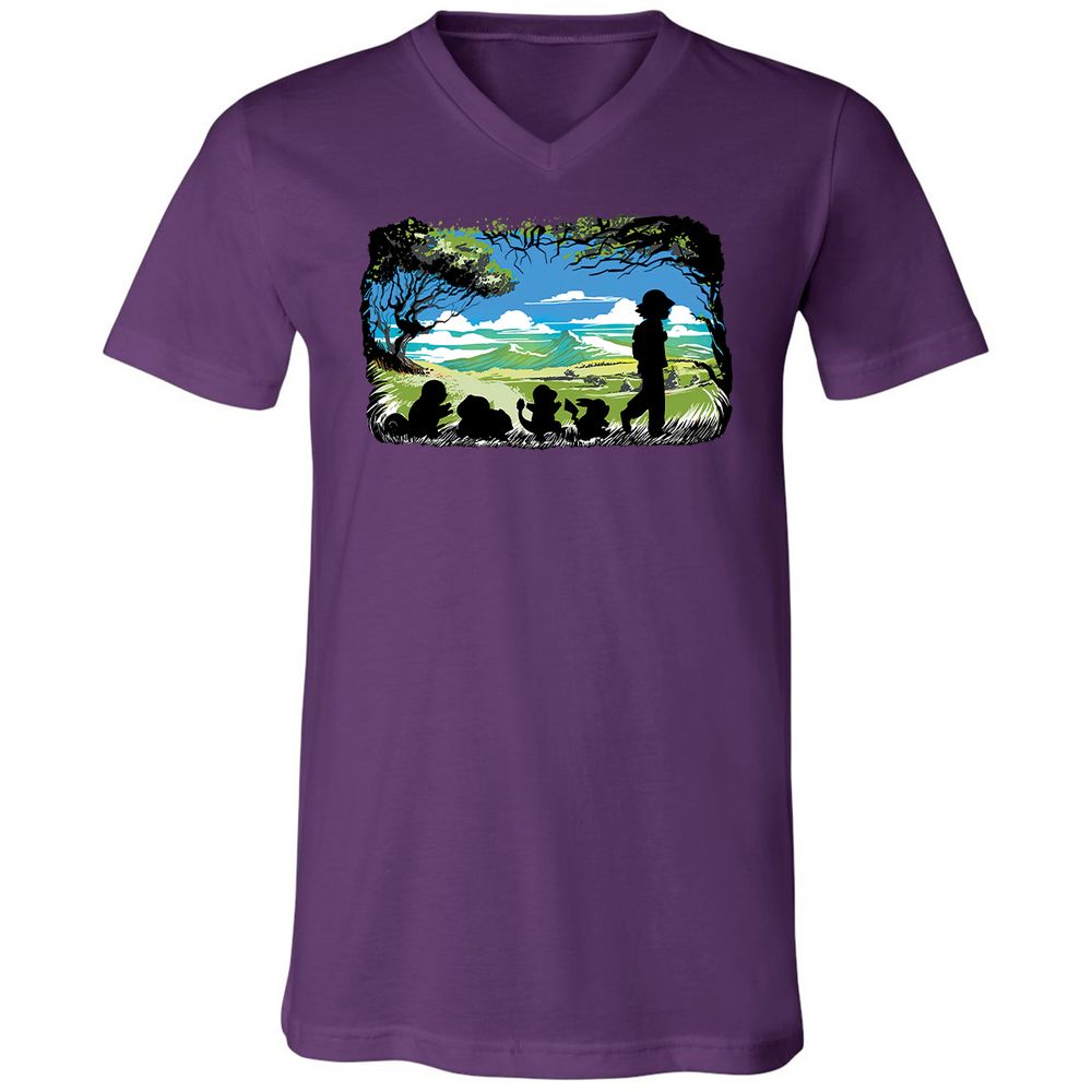 Unisex V-Neck T-Shirt - 1YN83KKR - Team Purple - 9