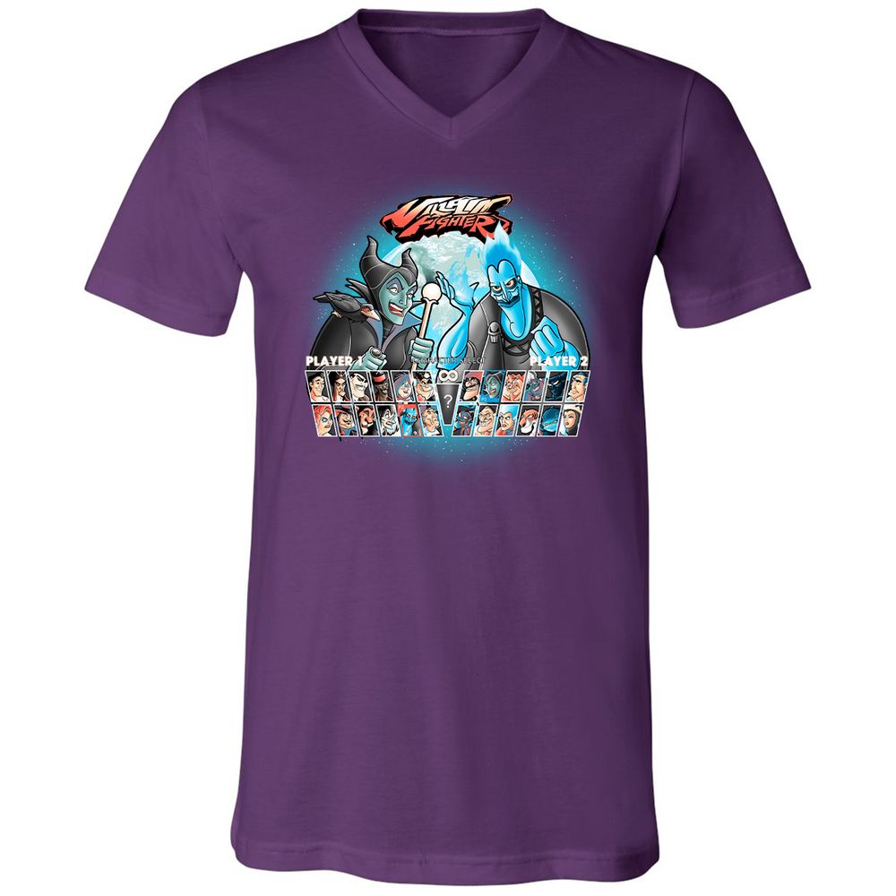 Unisex V-Neck T-Shirt - 8XSZQCSQ - Team Purple - 9