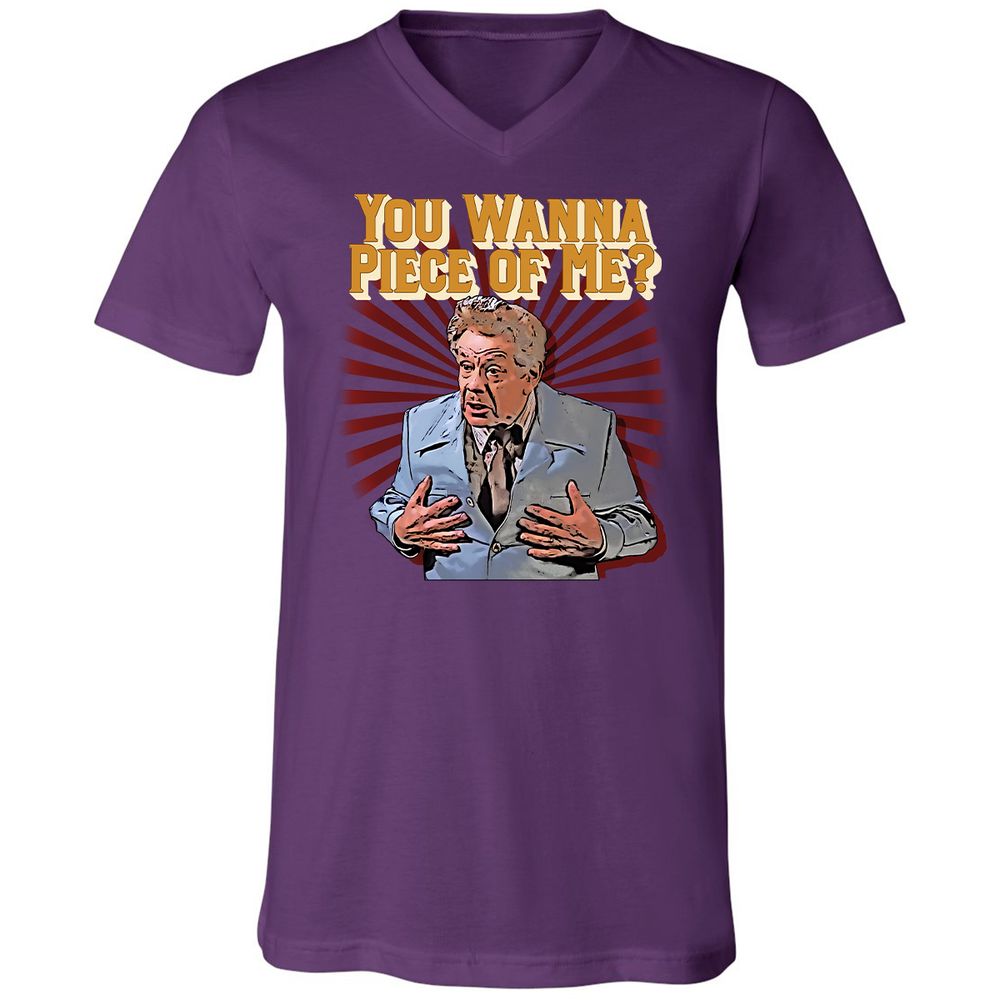 Unisex V-Neck T-Shirt - T6JB8FQQ - Team Purple - 9