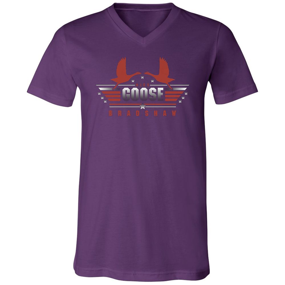 Unisex V-Neck T-Shirt - P6P64REX - Team Purple - 9