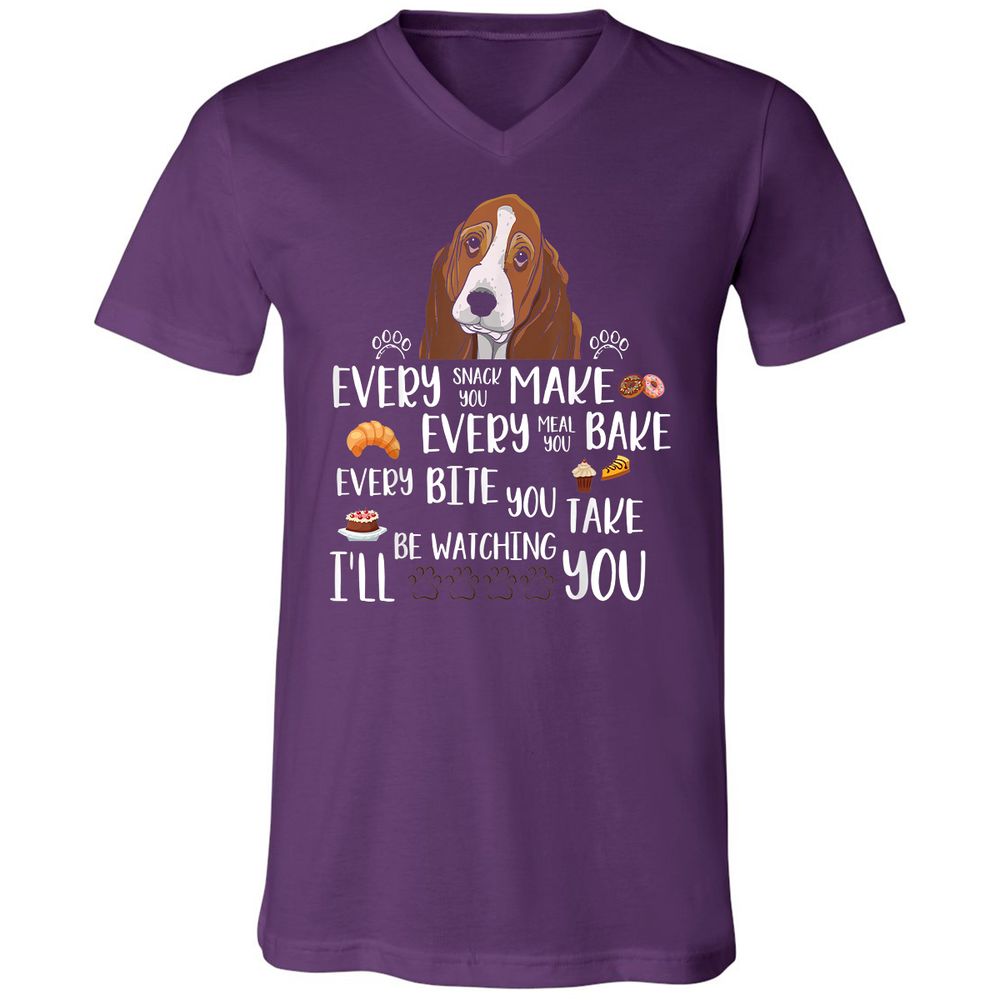 Unisex V-Neck T-Shirt - D66MJU5H - Team Purple - 9