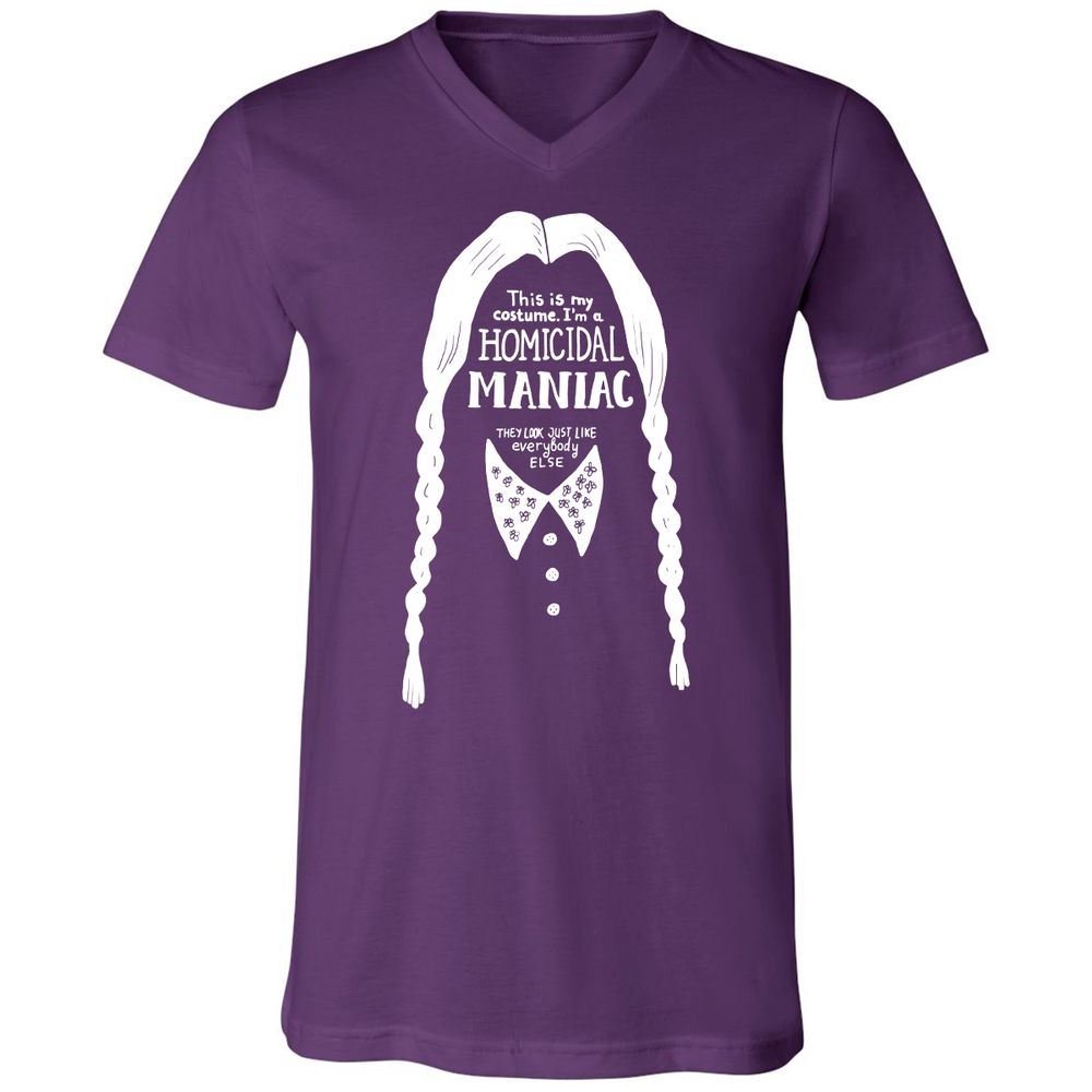Unisex V-Neck T-Shirt - TSAJ5DW8 - Team Purple - 9