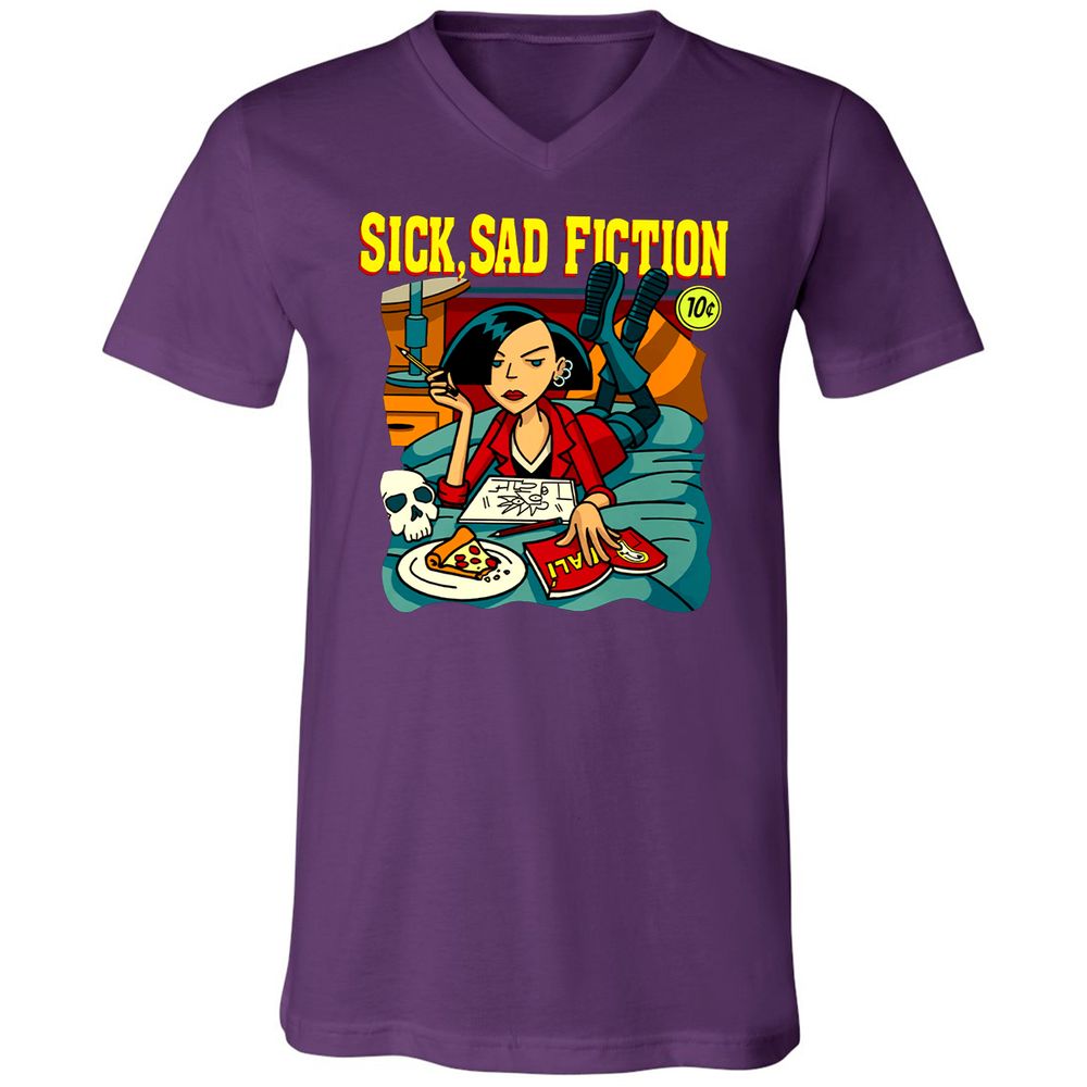 Unisex V-Neck T-Shirt - KGK8A276 - Team Purple - 9