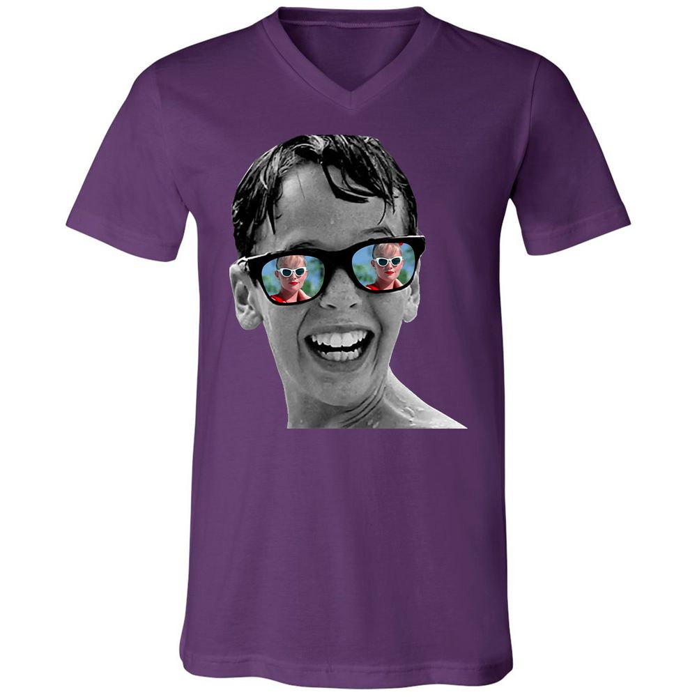 Unisex V-Neck T-Shirt - DGPL9E3P - Team Purple - 9