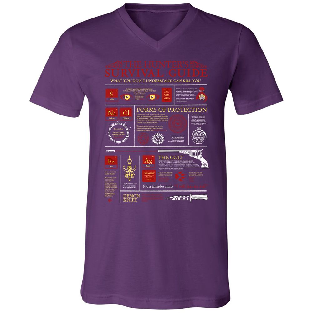 Unisex V-Neck T-Shirt - MCZ8GJCT - Team Purple - 9
