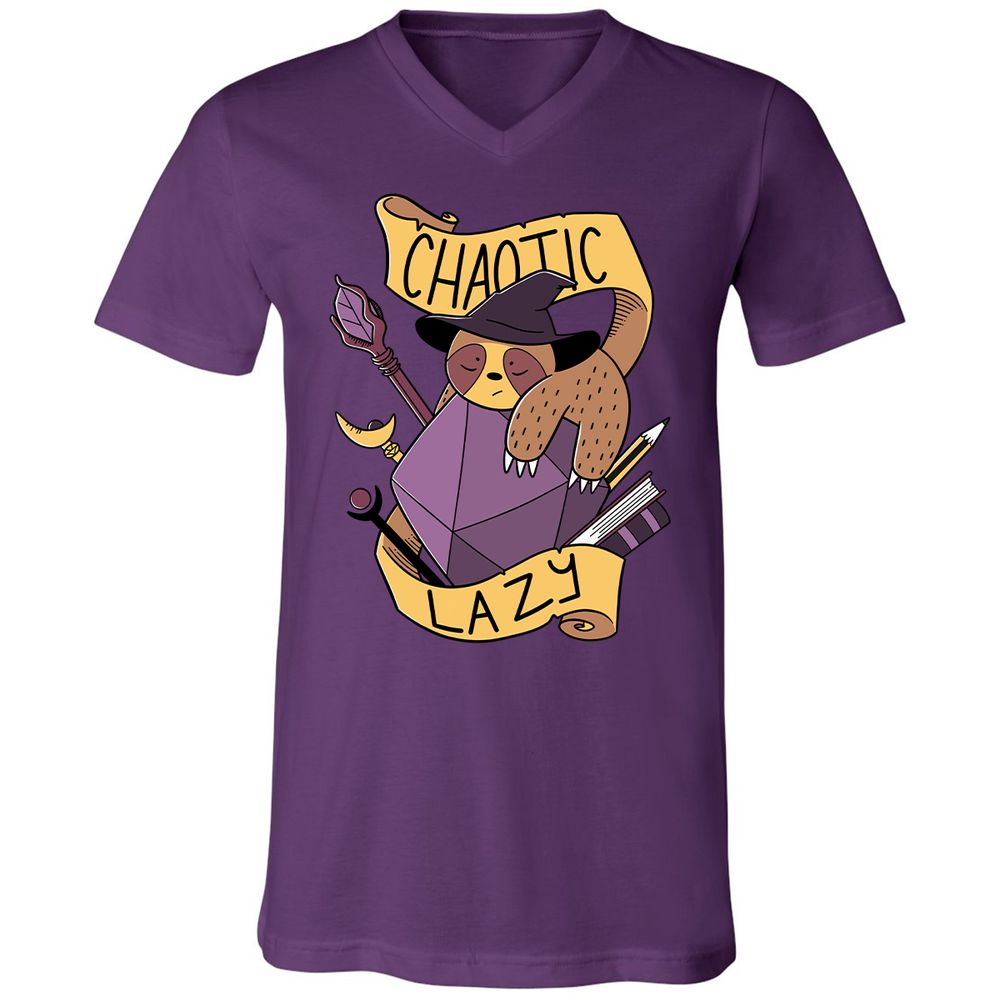Unisex V-Neck T-Shirt - GK2YEMJK - Team Purple - 9