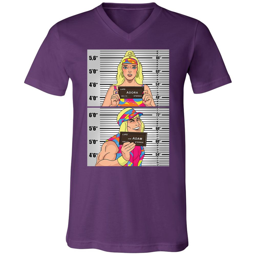 Unisex V-Neck T-Shirt - 3FV6U3B2 - Team Purple - 9