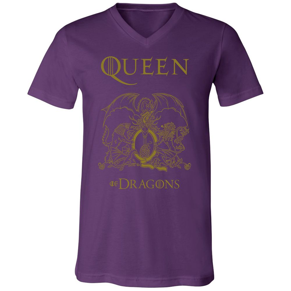 Unisex V-Neck T-Shirt - H6GQRTWP - Team Purple - 9