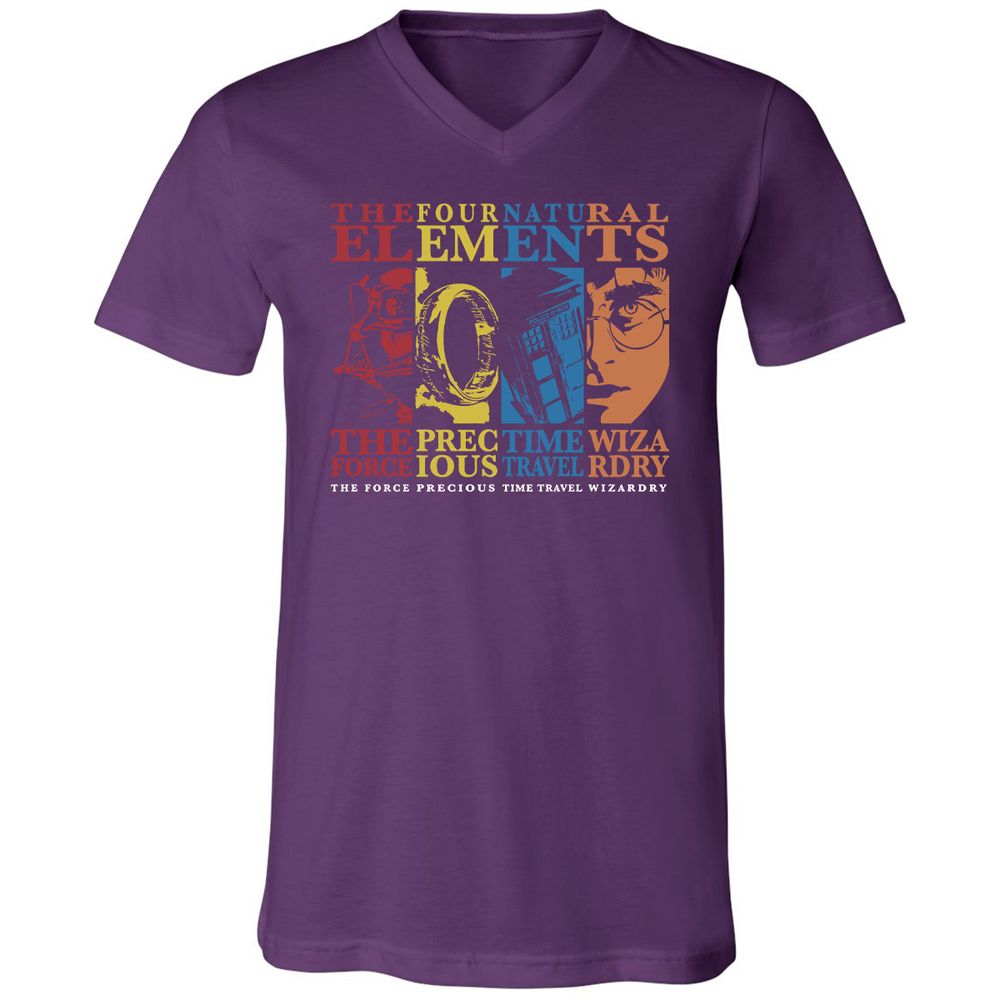Unisex V-Neck T-Shirt - 197S5HRM - Team Purple - 9