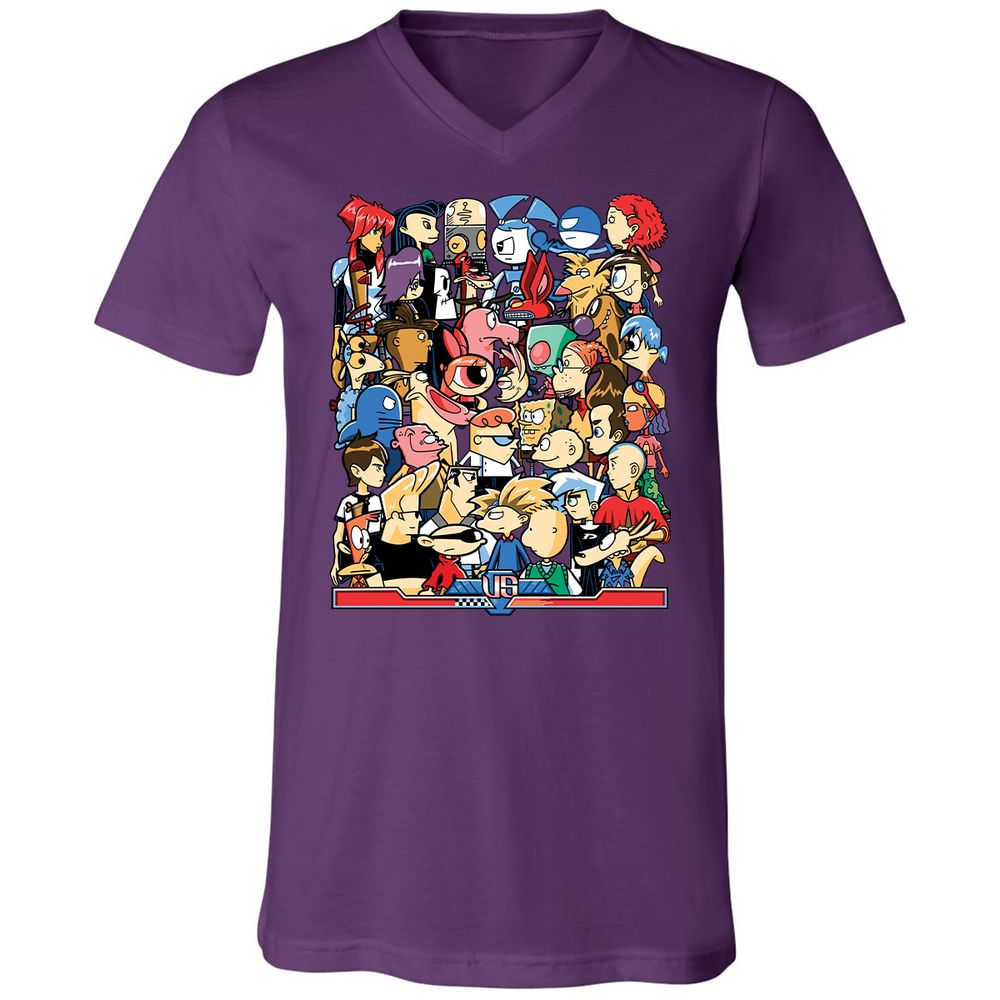 Unisex V-Neck T-Shirt - 5JV6KJVH - Team Purple - 9