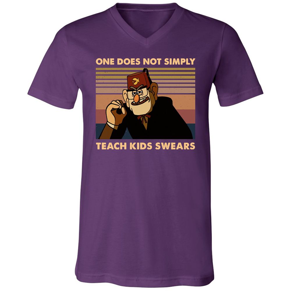 Unisex V-Neck T-Shirt - NA4M9JWR - Team Purple - 9
