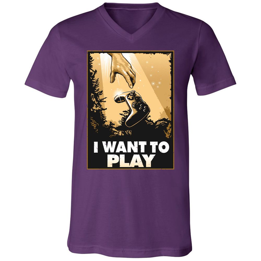 Unisex V-Neck T-Shirt - MPCLFU3J - Team Purple - 9