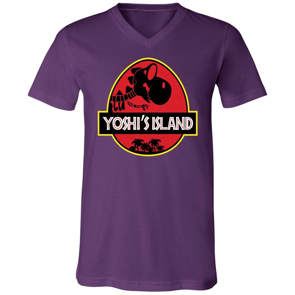 Unisex V-Neck T-Shirt - B3K6EB7L - Team Purple - 9
