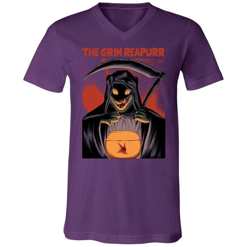 Unisex V-Neck T-Shirt - P2FJHAYT - Team Purple - 9