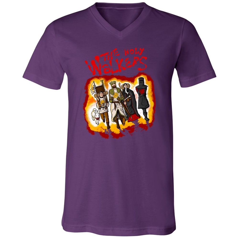 Unisex V-Neck T-Shirt - D8G7JVLV - Team Purple - 9