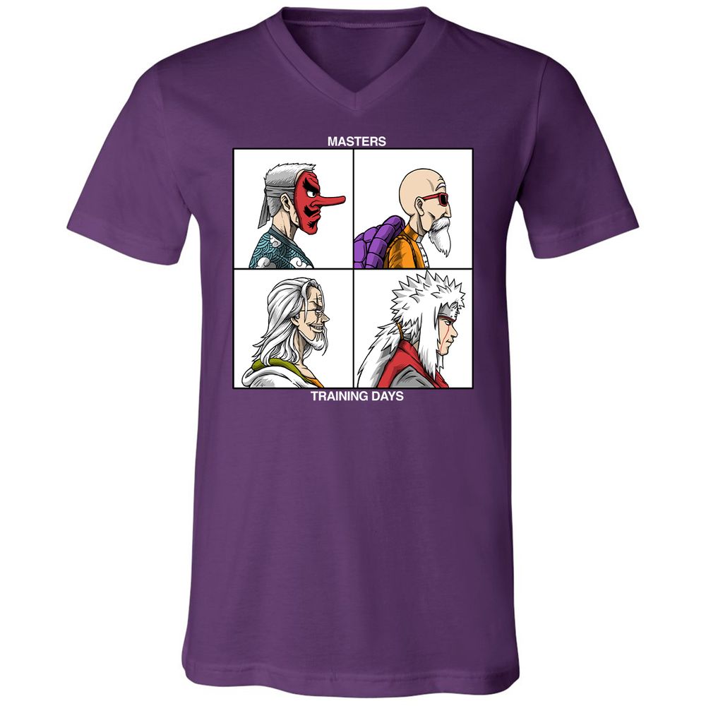 Unisex V-Neck T-Shirt - QCP7ZN2H - Team Purple - 9