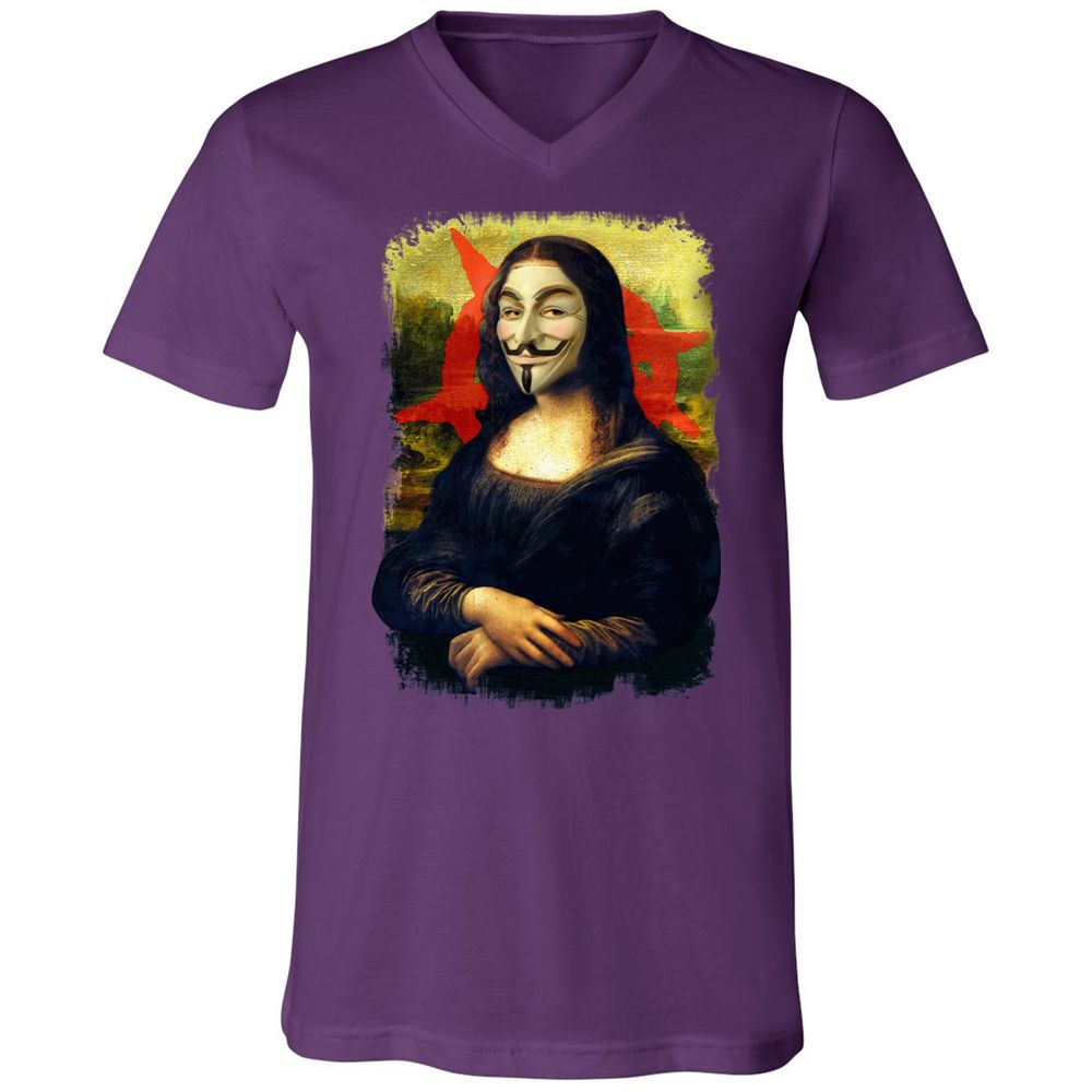 Unisex V-Neck T-Shirt - 85HE9J4U - Team Purple - 9