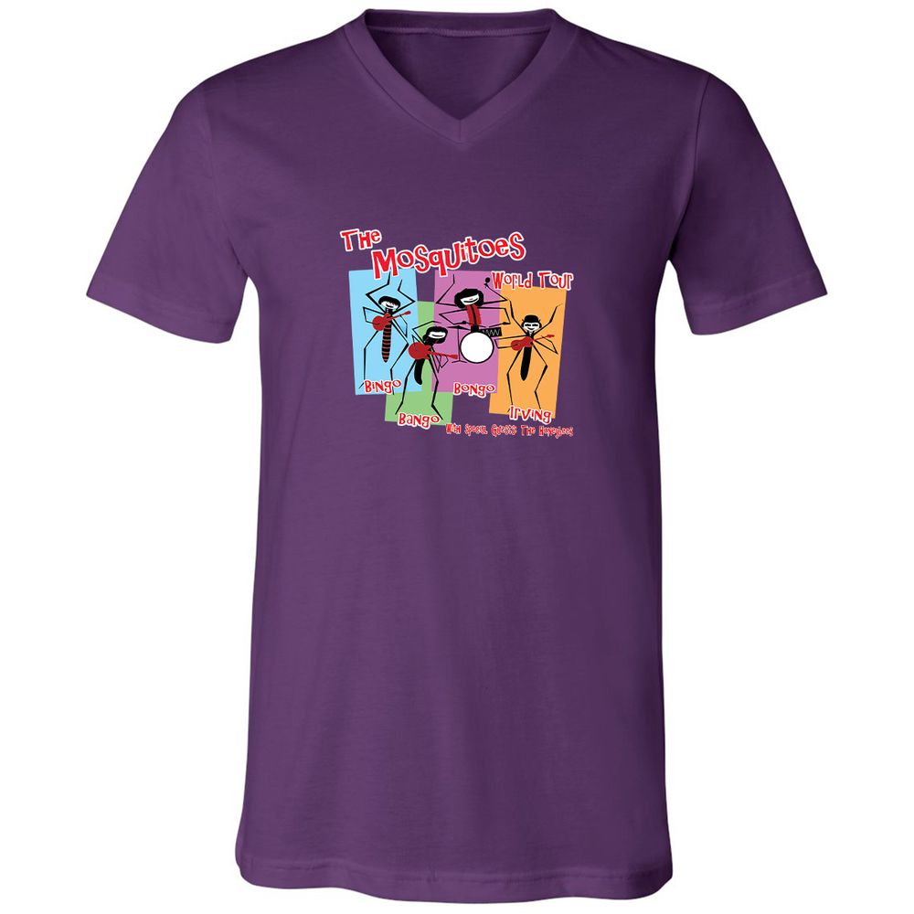 Unisex V-Neck T-Shirt - 3BVY6MVV - Team Purple - 9