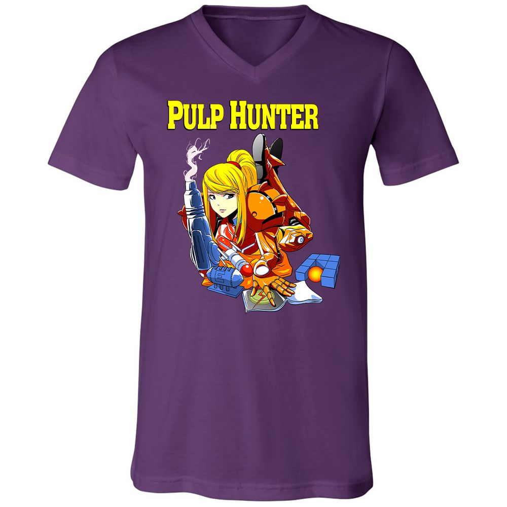 Unisex V-Neck T-Shirt - 8VS5FYD5 - Team Purple - 9