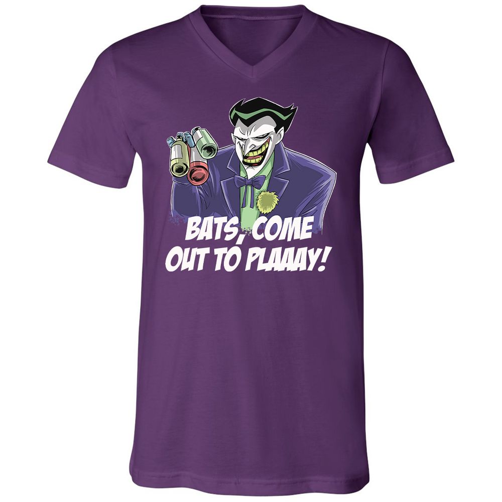 Unisex V-Neck T-Shirt - 9HKHLTE6 - Team Purple - 9