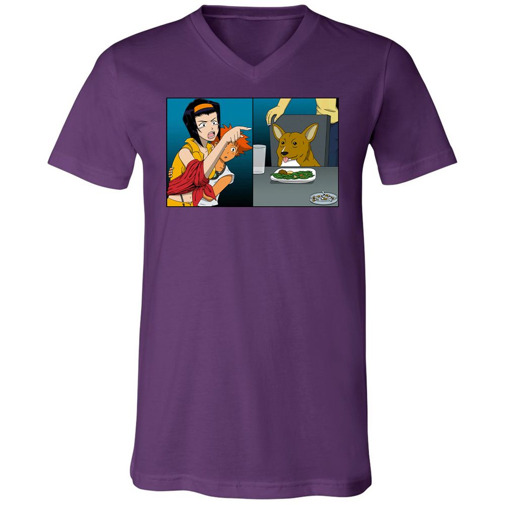 Unisex V-Neck T-Shirt - XVKXJB5G - Team Purple - 9