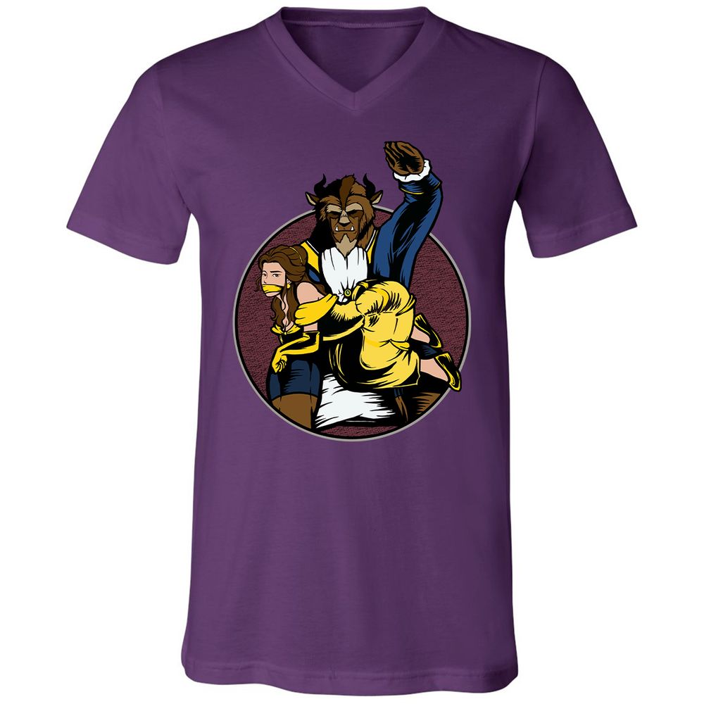 Unisex V-Neck T-Shirt - 41B8CMJA - Team Purple - 9