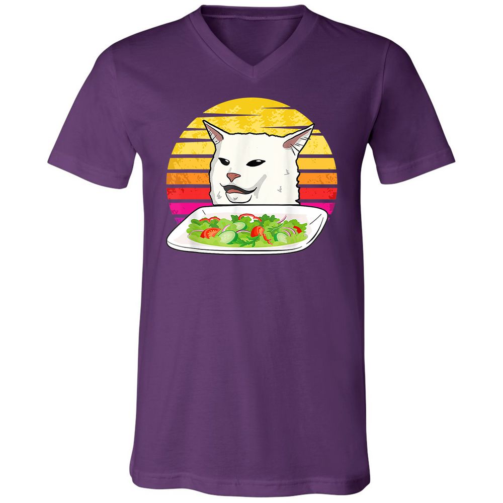 Unisex V-Neck T-Shirt - 3D3DDKXJ - Team Purple - 9