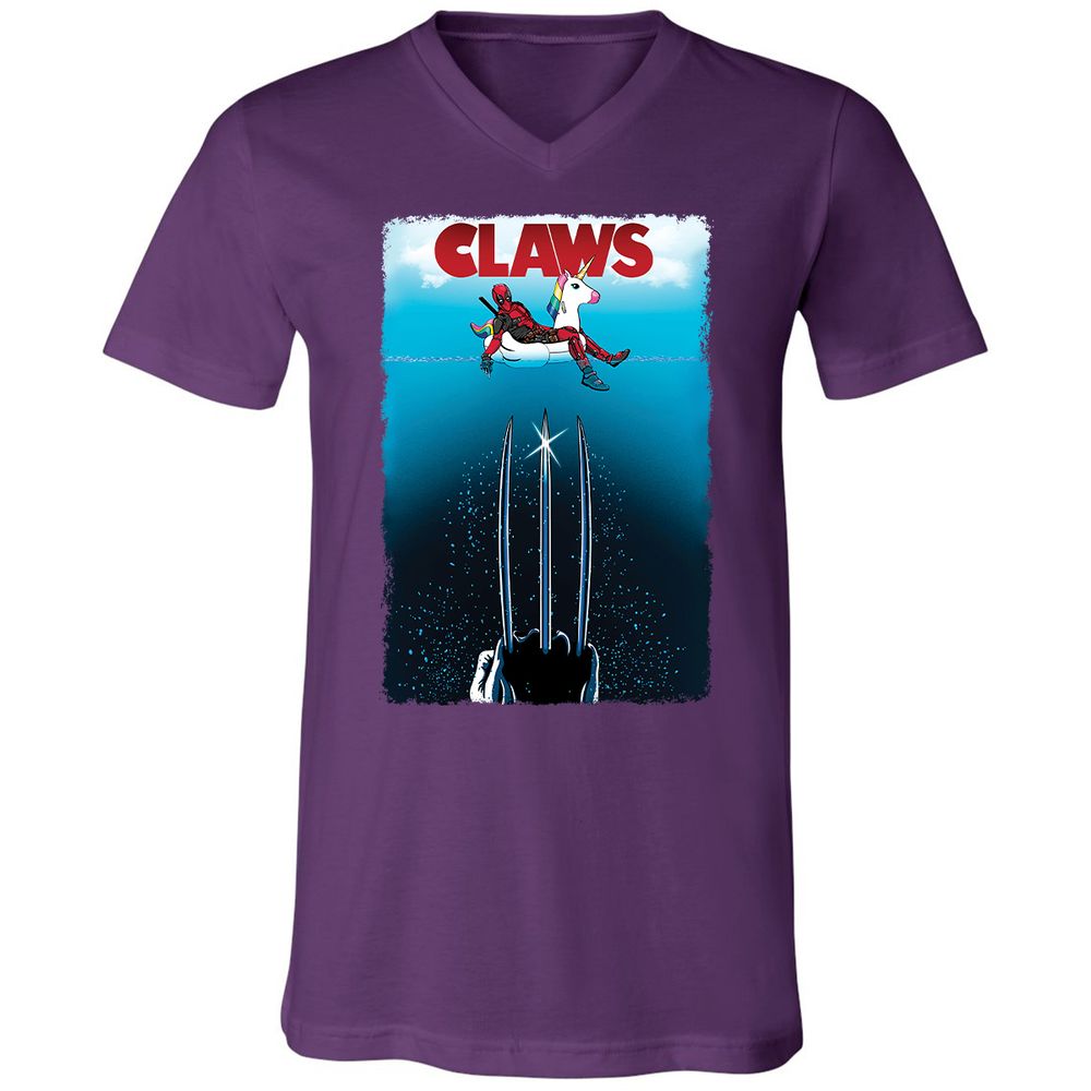 Unisex V-Neck T-Shirt - XDYTG9B3 - Team Purple - 9