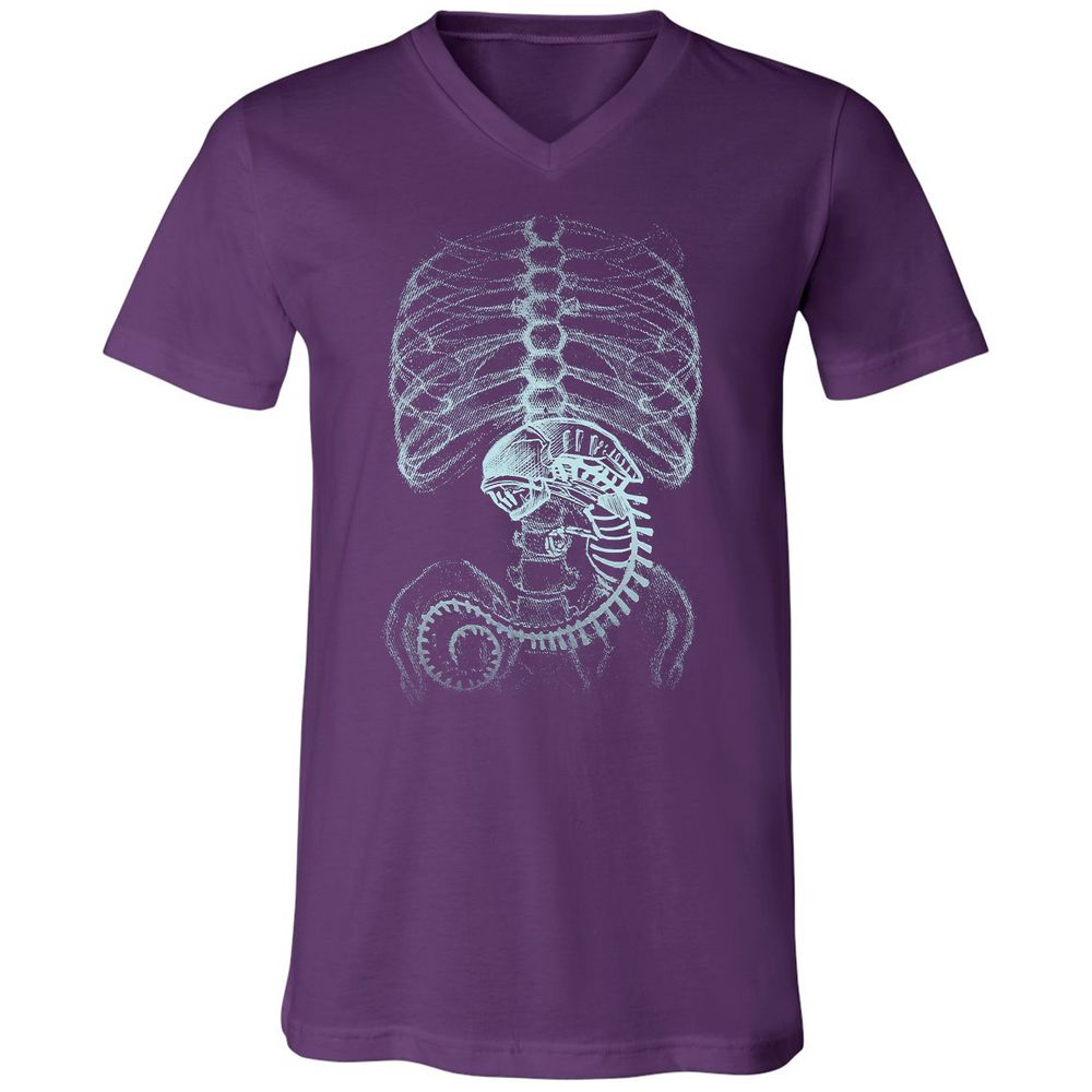 Unisex V-Neck T-Shirt - AXNNW9YT - Team Purple - 9