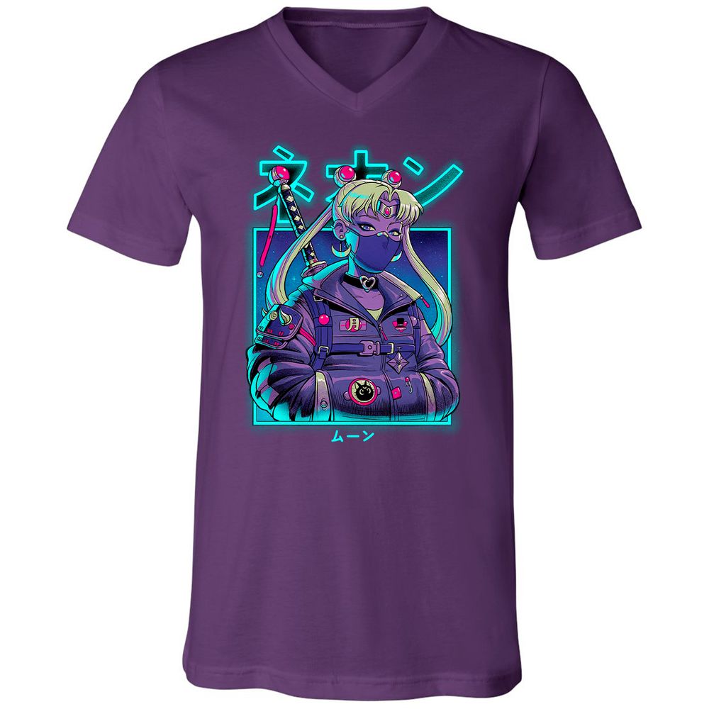 Unisex V-Neck T-Shirt - JZQ5PPGN - Team Purple - 9