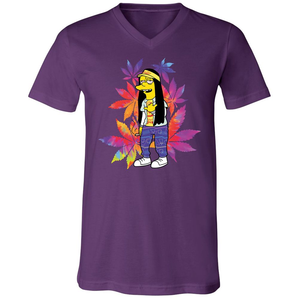 Unisex V-Neck T-Shirt - Z6S3TX8D - Team Purple - 9