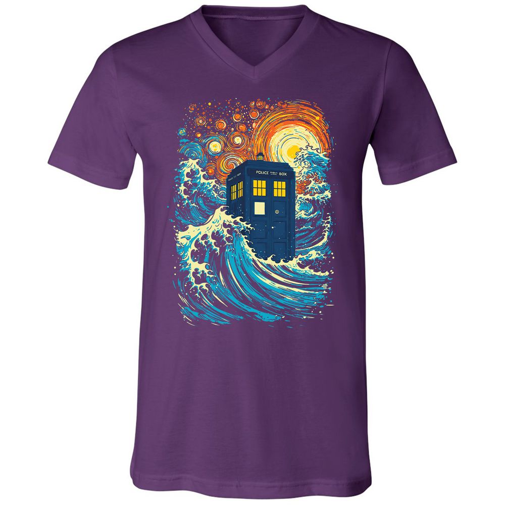 Unisex V-Neck T-Shirt - W4GZ85MA - Team Purple - 9