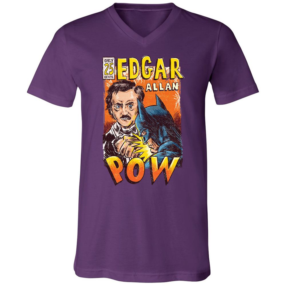 Unisex V-Neck T-Shirt - N1PQFWY8 - Team Purple - 9