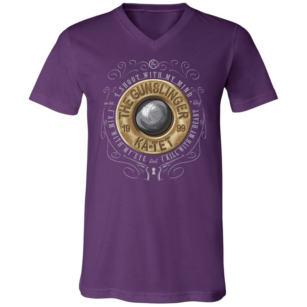 Unisex V-Neck T-Shirt - DRAVR23A - Team Purple - 9