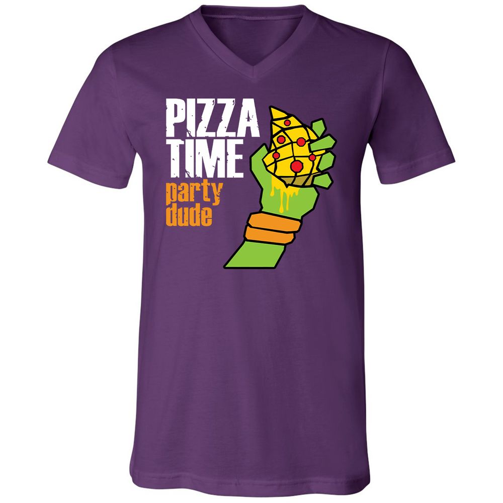 Unisex V-Neck T-Shirt - DJLE7KED - Team Purple - 9