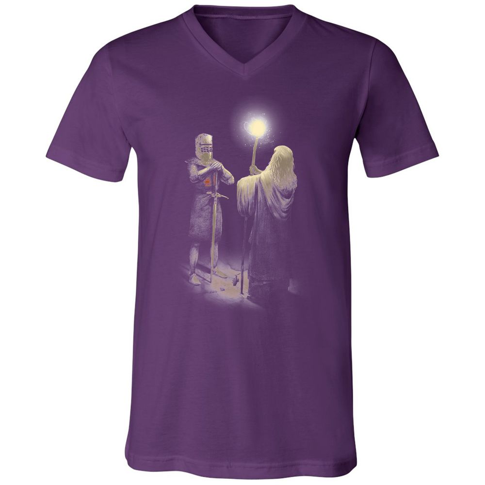 Unisex V-Neck T-Shirt - QC11VX4Q - Team Purple - 9