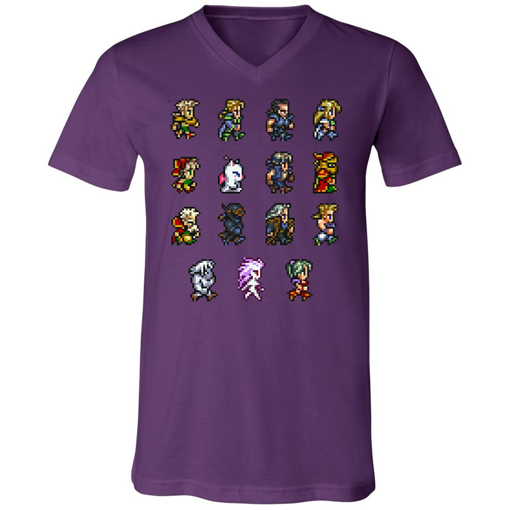 Unisex V-Neck T-Shirt - GWHGG4S7 - Team Purple - 9