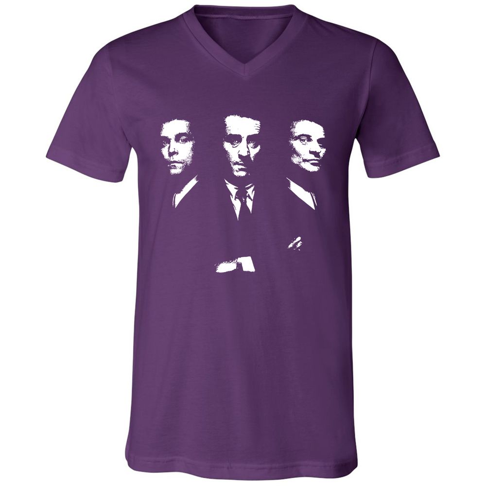 Unisex V-Neck T-Shirt - R2CABGAG - Team Purple - 9