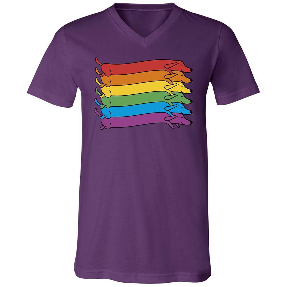 Unisex V-Neck T-Shirt - 81EKBAYZ - Team Purple - 9